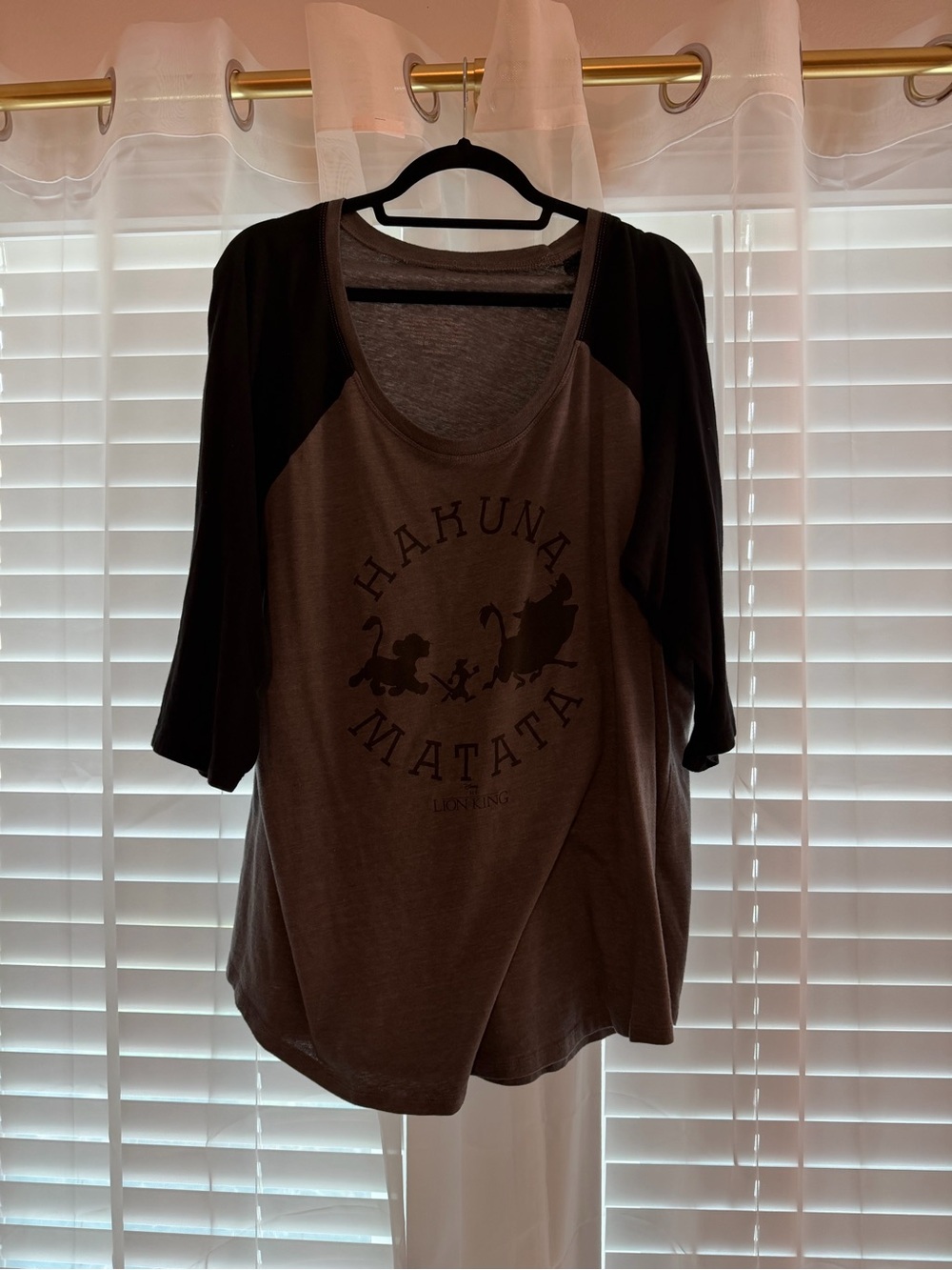 Hakuna Matata Lion King Graphic Raglan Tee